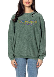 Southeastern Louisiana Lions Womens Green Corded Crew Sweatshirt