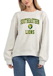 Southeastern Louisiana Lions Womens Ash Old School Crew Sweatshirt