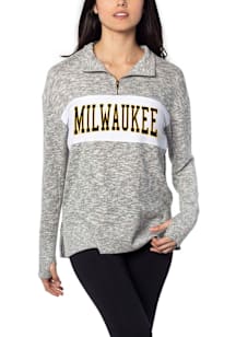 Wisconsin-Milwaukee Panthers Womens Grey Cozy Qtr Zip