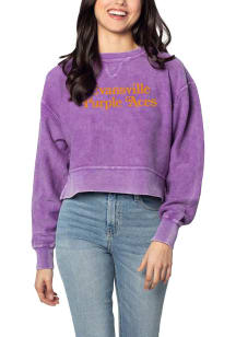 Evansville Purple Aces Womens Purple Corded Crew Sweatshirt