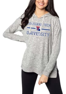 Louisiana Tech Bulldogs Womens Grey Cozy Hooded Sweatshirt
