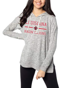 Louisiana Ragin' Cajuns Womens Grey Cozy Hooded Sweatshirt
