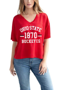 Womens Red Ohio State Buckeyes Quarterback Jersey Fashion Football