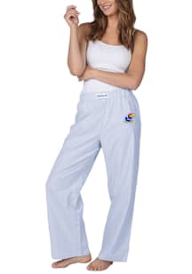 Kansas Jayhawks Womens Blue Striped Loungewear Sleep Pants