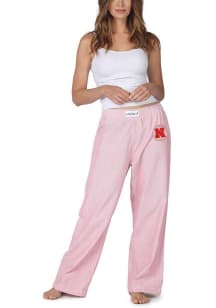 Womens Red Nebraska Cornhuskers Striped Loungewear Sleep Pants