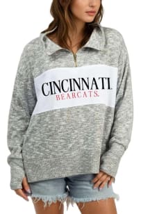 Womens Grey Cincinnati Bearcats Classic Qtr Zip