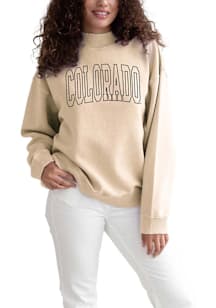 Colorado Buffaloes Womens Tan Nantucket Crew Sweatshirt