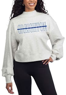 Creighton Bluejays Womens Ash Hailey Crew Sweatshirt