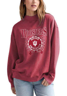Womens Crimson Indiana Hoosiers Nantucket Crew Sweatshirt