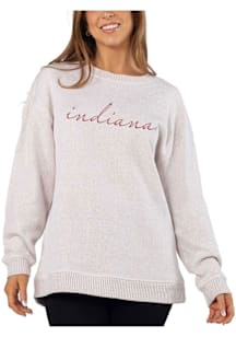Indiana Hoosiers Womens Natural Warm Up Crew Sweatshirt