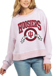 Womens Cardinal Indiana Hoosiers Cool Down Crew Sweatshirt
