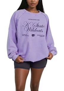 K-State Wildcats Womens Lavender Cape Code Crew Sweatshirt
