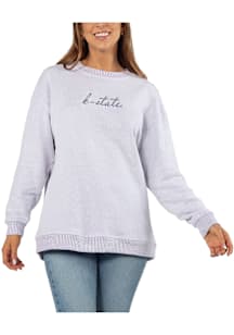 K-State Wildcats Womens Purple Warm Up Crew Sweatshirt