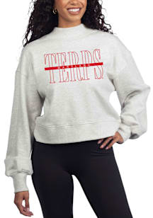 Maryland Terrapins Womens Ash Hailey Crew Sweatshirt