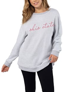 Ohio State Buckeyes Womens Charcoal Warm Up Crew Sweatshirt