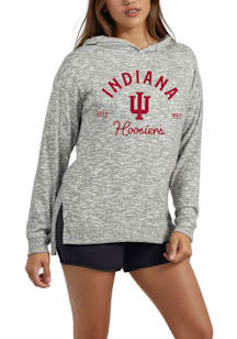 Womens Grey Indiana Hoosiers Snuggle Up Hooded Sweatshirt