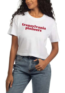 Transylvania Pioneers Womens White Short and Sweet Short Sleeve T-Shirt