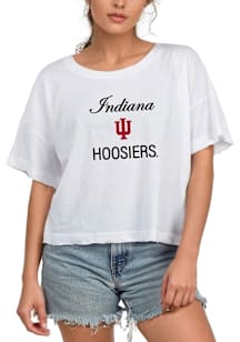 Indiana Hoosiers Womens White Throwback Short Sleeve T-Shirt