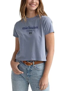 Michigan Wolverines Womens Blue Montauk Short Sleeve T-Shirt