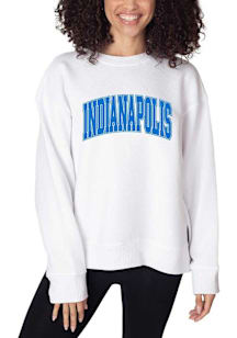Indianapolis Womens White Arched Wordmark Crew Sweatshirt