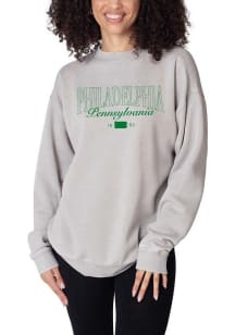 Philadelphia Womens Light Blue Arch Wordmark Crew Sweatshirt
