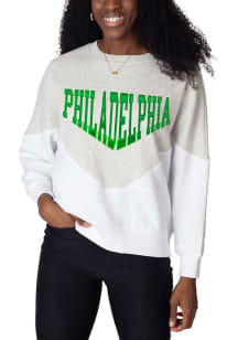 Philadelphia Womens Light Blue Arch Wordmark Crew Sweatshirt