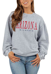 Arizona Wildcats Womens Light Blue Corded Crew Sweatshirt