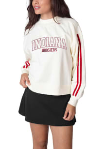 Womens White Indiana Hoosiers Varsity Crew Sweatshirt