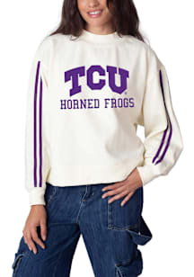 TCU Horned Frogs Womens White Varsity Crew Sweatshirt