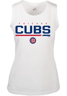 Levelwear Chicago Cubs Womens White Macy Tank Top