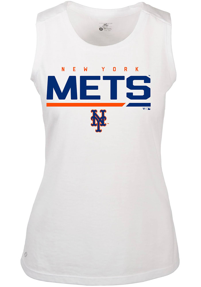 Levelwear New York Mets Women's Orange Freedom Tank Top, Orange, 100% POLYESTER, Size M, Rally House