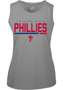 Levelwear Philadelphia Phillies Womens Grey Macy Tank Top