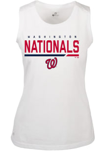 Levelwear Washington Nationals Womens White Macy Tank Top