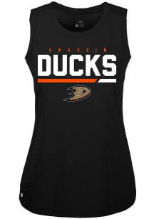 Levelwear Anaheim Ducks Womens Black Macy Tank Top