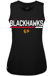 Levelwear Chicago Blackhawks Womens Black Macy Tank Top