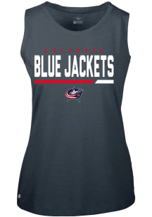Levelwear Columbus Blue Jackets Womens Navy Blue Macy Tank Top
