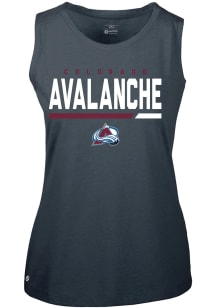 Levelwear Colorado Avalanche Womens Navy Blue Macy Tank Top