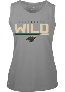 Levelwear Minnesota Wild Womens Grey Macy Tank Top