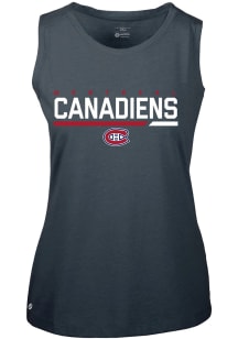 Levelwear Montreal Canadiens Womens Navy Blue Macy Tank Top