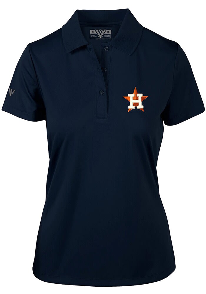 Houston Astros Columbia Omni-Wick Shotgun Polo - Navy