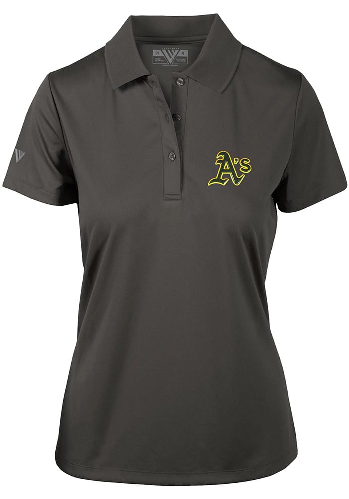 Men's Oakland Athletics Columbia Gold Sunday Omni-Wick Polo Shirt