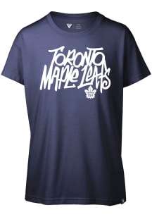 Levelwear Toronto Maple Leafs Womens Navy Blue Teagan Grafitti Short Sleeve T-Shirt