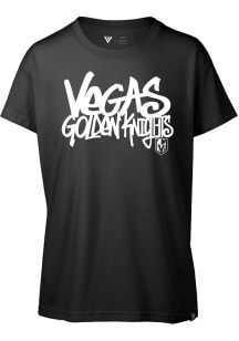 Levelwear Vegas Golden Knights Womens Black Teagan Grafitti Short Sleeve T-Shirt
