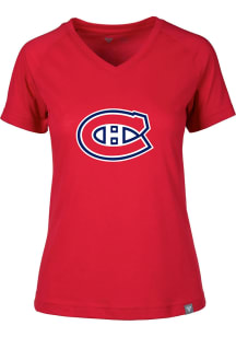 Levelwear Montreal Canadiens Womens Red Ariya Short Sleeve T-Shirt