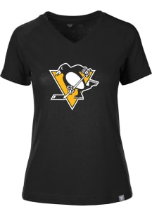 Levelwear Pittsburgh Penguins Womens Black Ariya Short Sleeve T-Shirt