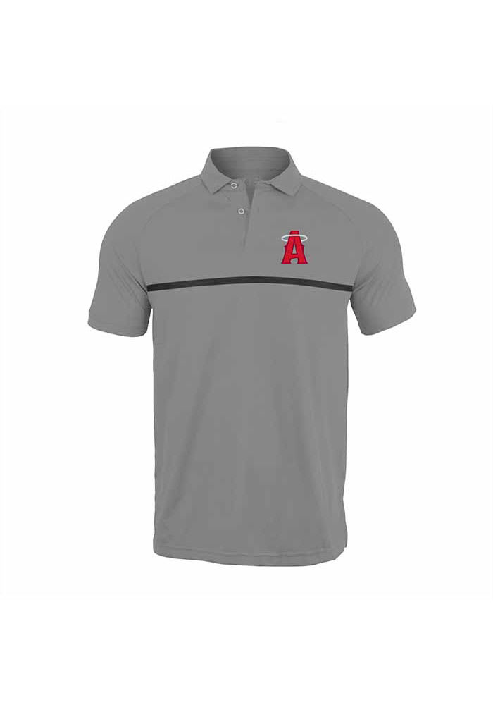Levelwear Los Angeles Angels Grey City Connect Sector Short Sleeve Polo, Grey, 100% POLYESTER, Size S, Rally House