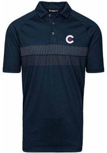Levelwear Chicago Cubs Mens Navy Blue City Connect Mason Short Sleeve Polo