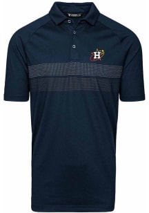 Levelwear Houston Astros Mens Navy Blue City Connect Mason Short Sleeve Polo