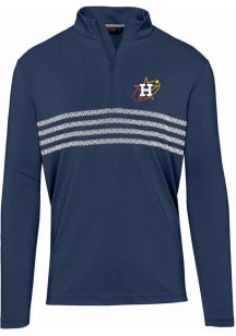 Levelwear Houston Astros Mens Navy Blue City Connect Asher Long Sleeve 1/4 Zip Pullover