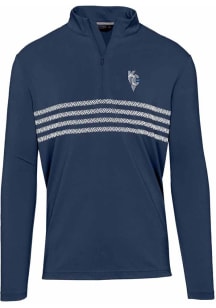 Levelwear Kansas City Royals Mens Navy Blue City Connect Asher Long Sleeve 1/4 Zip Pullover